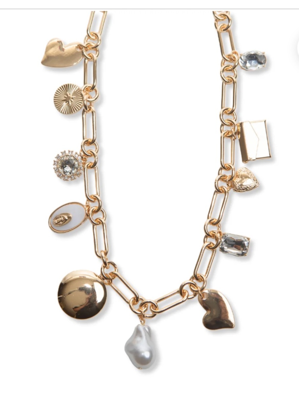 NWOT Argento Vivo The Esme Charm Locket Necklace Gold